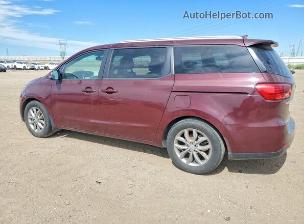 KNDMB5C11K6505753 2019 KIA SEDONA Maroon Trasero izquierdo