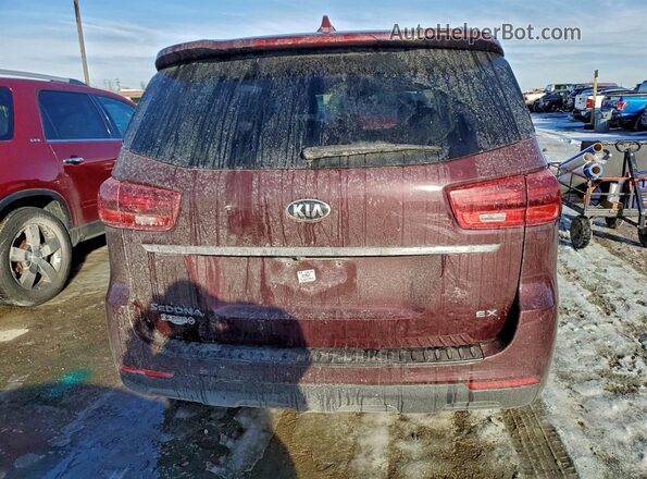 KNDMB5C11K6566844 2019 KIA SEDONA Burgundy უკანა ხედი