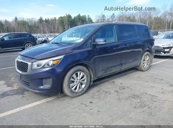 KNDMB5C13J6367938 2018 KIA SEDONA Dark Blue Передняя левая четверть