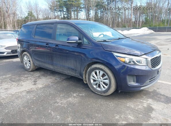 KNDMB5C13J6367938 2018 KIA SEDONA Dark Blue Передняя правая четверть