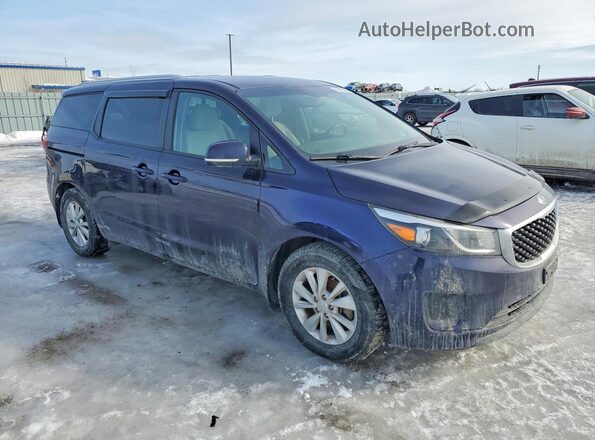 KNDMB5C13J6378616 2018 KIA SEDONA Blue Przód prawy