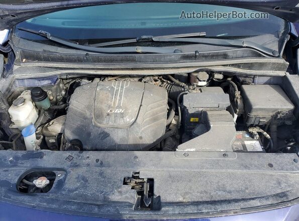 KNDMB5C13J6378616 2018 KIA SEDONA Blue Widok komory silnika