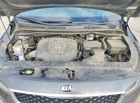 KNDMB5C14G6178630 2016 KIA SEDONA Gray ძრავის განყოფილების ხედი