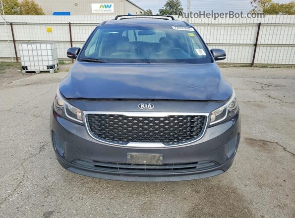 KNDMB5C14G6178630 2016 KIA SEDONA Gray წინა ხედი
