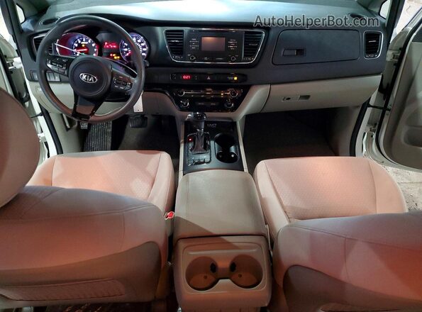 KNDMB5C14G6189806 2016 KIA SEDONA White Widok deski rozdzielczej