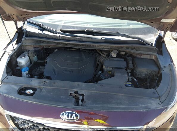 KNDMB5C14K6533501 2019 KIA SEDONA Maroon უკანა ხედი