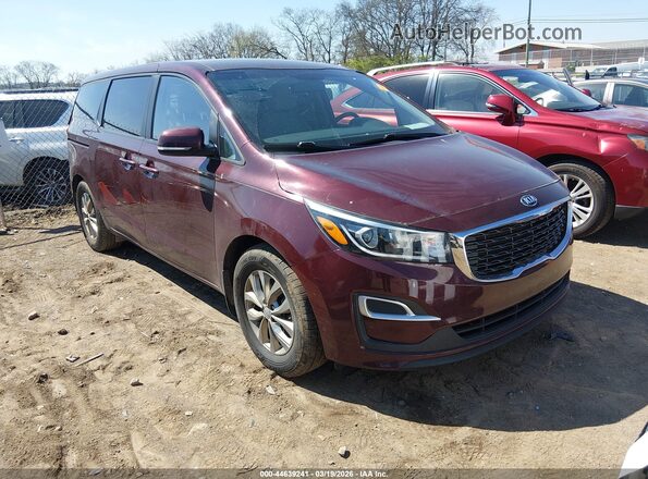KNDMB5C14K6533501 2019 KIA SEDONA Maroon წინა მარჯვენა