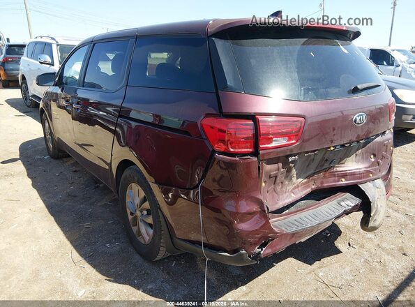 KNDMB5C14K6533501 2019 KIA SEDONA Maroon უკანა მარცხენა