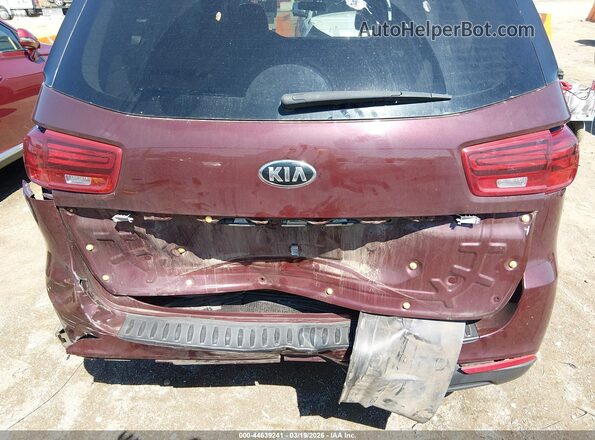KNDMB5C14K6533501 2019 KIA SEDONA Maroon წინა ხედი