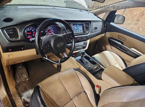 KNDMB5C16H6279802 2017 KIA SEDONA Золотой Вид щитка приборов