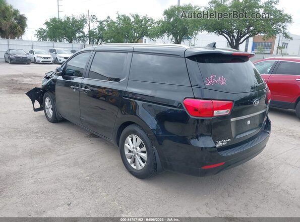 KNDMB5C17H6319952 2017 KIA SEDONA Black Trasero izquierdo