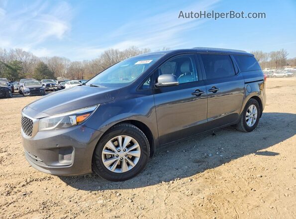 KNDMB5C18J6424229 2018 KIA SEDONA Gray Przód lewy