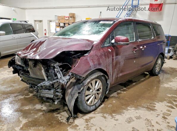 KNDMB5C19G6210701 2016 KIA SEDONA Бордовый Передняя левая четверть