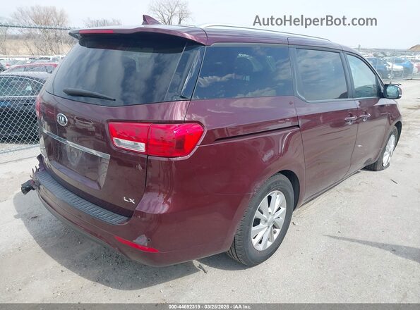 KNDMB5C19J6375123 2018 KIA SEDONA Maroon Tył prawy