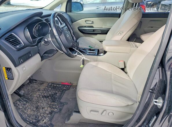 KNDMB5C19K6467723 2019 KIA SEDONA Black Vista interior delantera