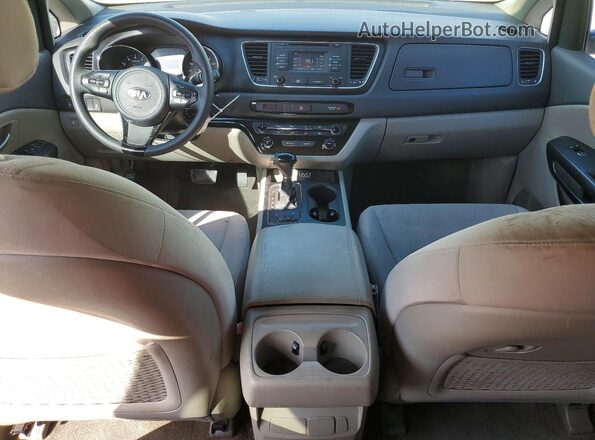 KNDMB5C1XG6179796 2016 KIA SEDONA Серебряный Вид панели приборов