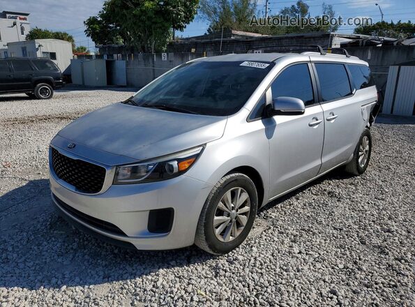 KNDMB5C1XG6179796 2016 KIA SEDONA Серебряный Передняя левая четверть