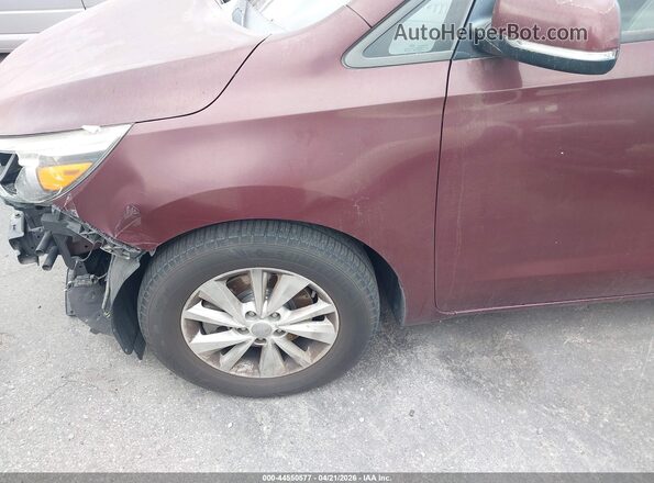 KNDMB5C1XH6251324 2017 KIA SEDONA Бордовый Передняя левая четверть