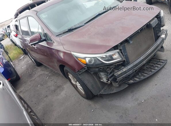 KNDMB5C1XH6251324 2017 KIA SEDONA Бордовый Передняя правая четверть
