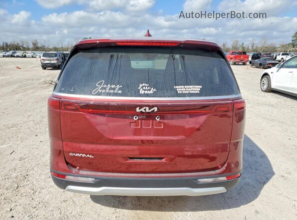 KNDNB4H3XP6249385 2023 KIA CARNIVAL Burgundy Widok z tyłu