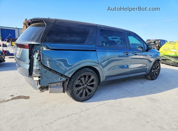 KNDNC5H37P6300392 2023 KIA CARNIVAL Бирюзовый Задняя правая четверть