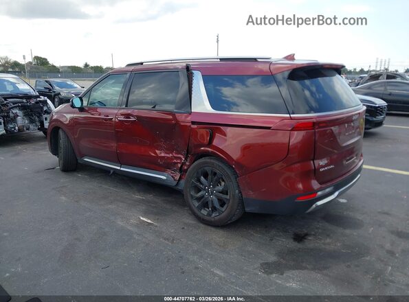 KNDNE5H36P6289721 2023 KIA CARNIVAL MPV Бордовый Задняя левая четверть