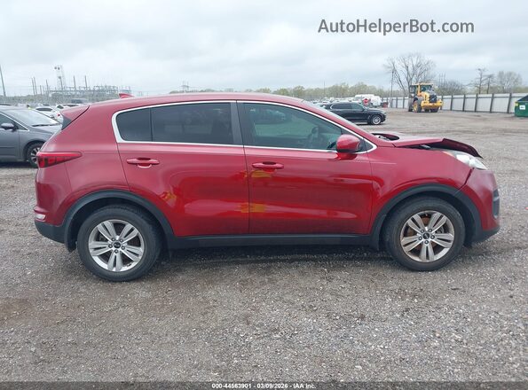 KNDPM3AC0H7135253 2017 KIA SPORTAGE Red Widok wnętrza z tyłu