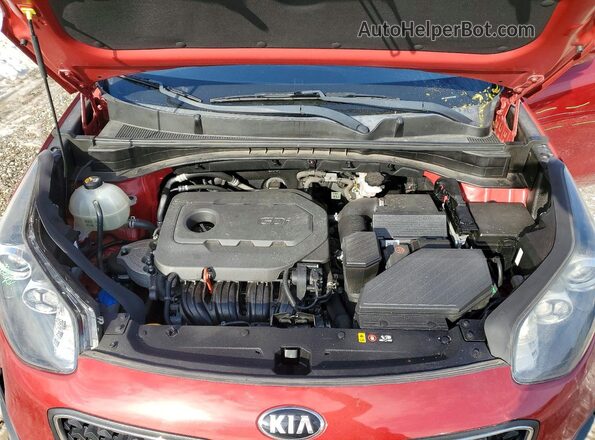 KNDPM3AC0K7539869 2019 KIA SPORTAGE Red Widok komory silnika