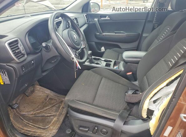 KNDPM3AC0K7575822 2019 KIA SPORTAGE Tan წინა სალონის ხედი