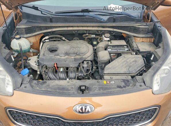 KNDPM3AC0K7575822 2019 KIA SPORTAGE Tan ძრავის განყოფილების ხედი