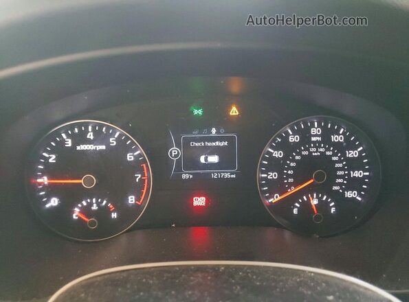 KNDPM3AC4H7165128 2017 KIA SPORTAGE Gray Вид щитка приладів