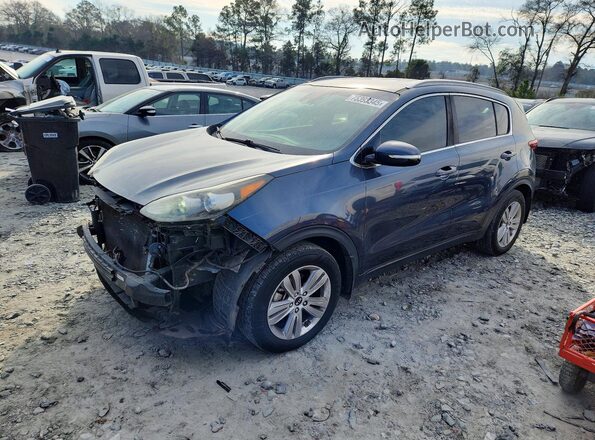 KNDPM3AC8J7337571 2018 KIA SPORTAGE Синий Передняя левая четверть
