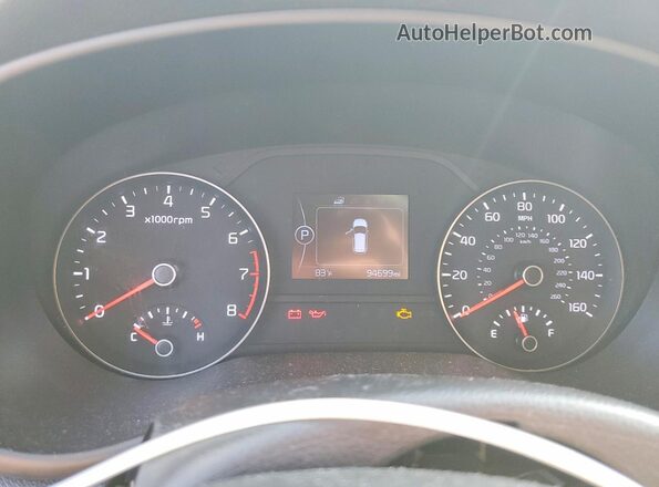 KNDPMCAC2H7188469 2017 KIA SPORTAGE Blue Вид щитка приладів