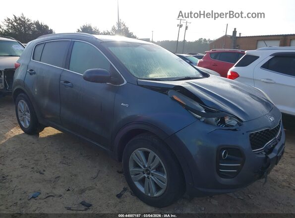 KNDPMCAC4J7393619 2018 KIA SPORTAGE Синий Передняя правая четверть