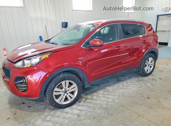 KNDPMCAC6K7606832 2019 KIA SPORTAGE Maroon Առջևի ձախ երեք քառորդ տեսարան