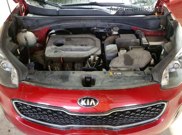KNDPMCAC9J7318558 2018 KIA SPORTAGE Красный Вид подкапотного пространства