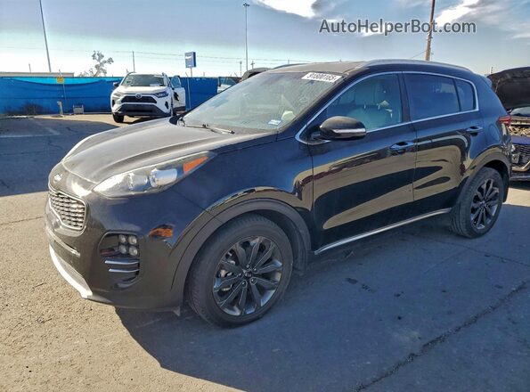 KNDPN3AC9K7609270 2019 KIA SPORTAGE Black Vista tres cuartos delantera izquierda