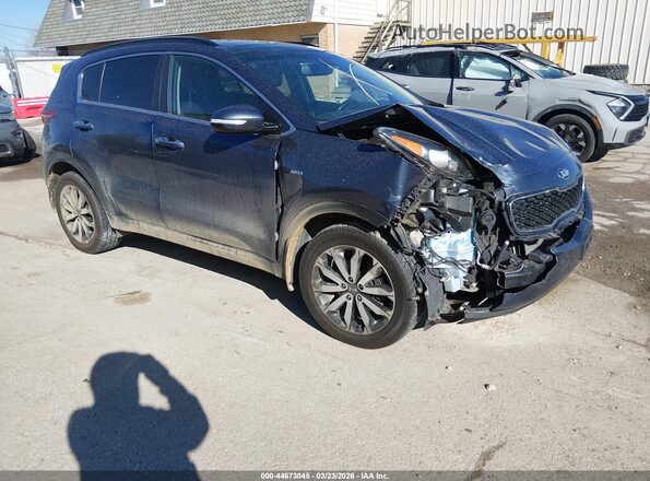 KNDPNCAC1J7396457 2018 KIA SPORTAGE Синий Передняя правая четверть