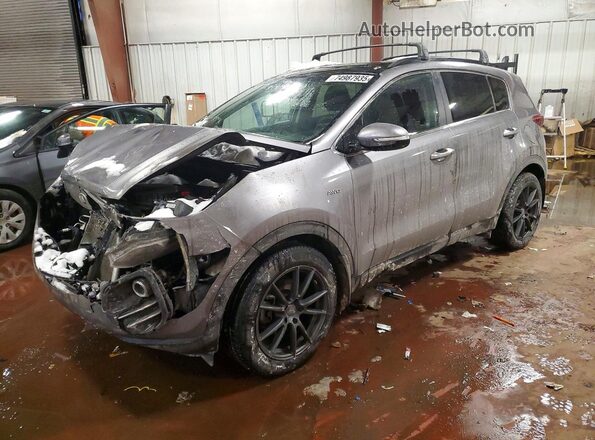 KNDPNCAC7K7529367 2019 KIA SPORTAGE Gray Vista tres cuartos delantera izquierda