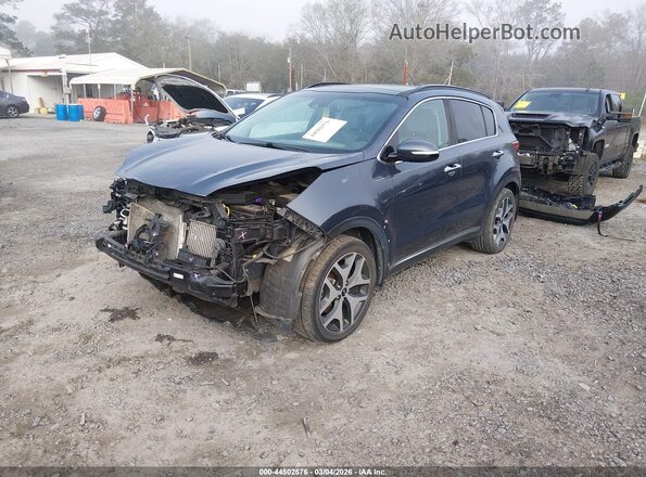 KNDPRCA61J7369726 2018 KIA SPORTAGE Teal Առջևի ձախ երեք քառորդ տեսարան