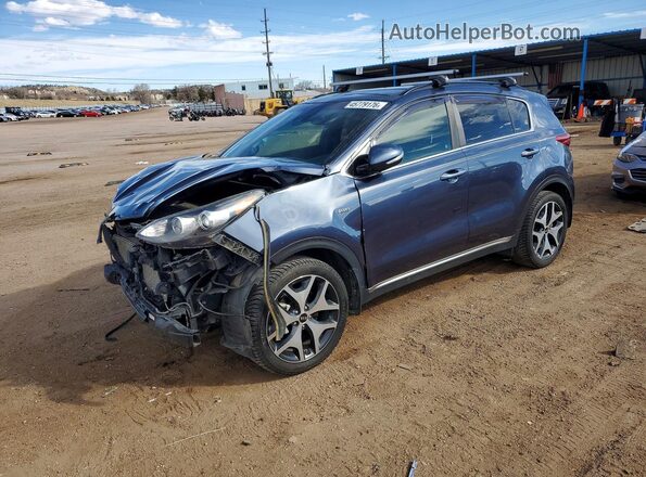 KNDPRCA67K7568572 2019 KIA SPORTAGE Blue Передня ліва чверть