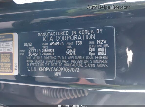 KNDPVCAG2P7057072 2023 KIA SPORTAGE HYBRID Black Вид підкапотного простору