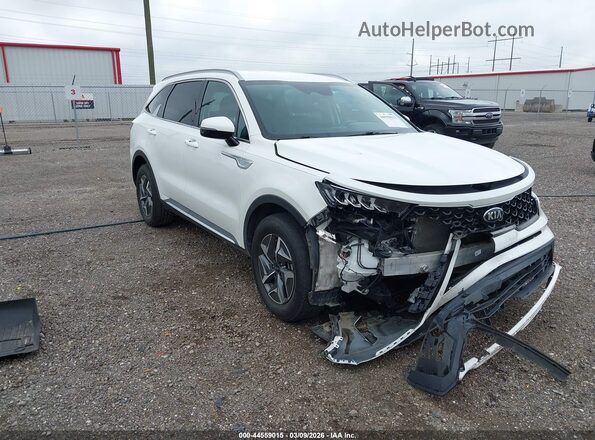 KNDRG4LG7M5036912 2021 KIA SORENTO HYBRID Белый Передняя правая четверть