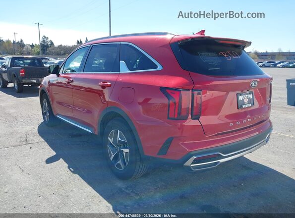 KNDRH4LG0M5032181 2021 KIA SORENTO HYBRID Красный Задняя левая четверть