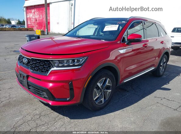 KNDRH4LG0M5032181 2021 KIA SORENTO HYBRID Красный Передняя левая четверть