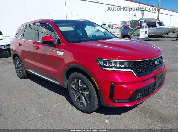 KNDRH4LG0M5032181 2021 KIA SORENTO HYBRID Красный Передняя правая четверть