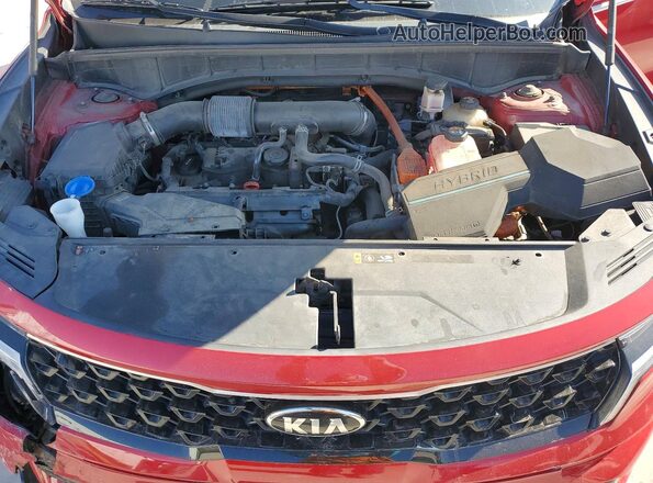 KNDRH4LG2M5024471 2021 KIA SORENTO Red Vista del compartimento del motor