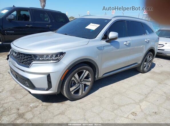 KNDRHDLG0R5248443 2024 KIA SORENTO HYBRID Серебряный Передняя левая четверть