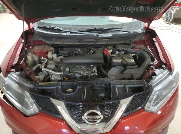 KNMAT2MV5GP690360 2016 NISSAN ROGUE Maroon Widok komory silnika