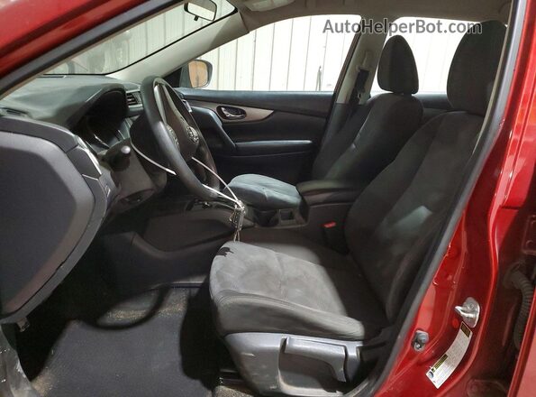 KNMAT2MV5GP690360 2016 NISSAN ROGUE Maroon Widok wnętrza z przodu